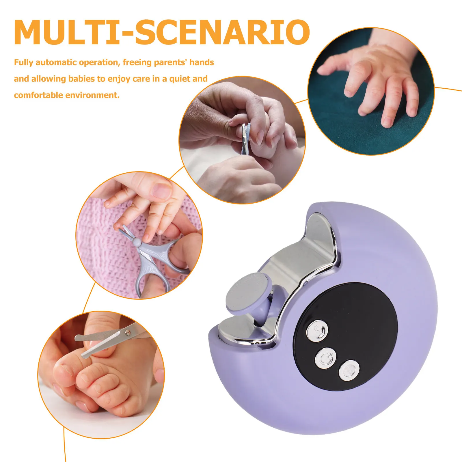 Electric Baby Nail Grinder 2-in-1 Portable Rechargeable Infant Nail Care Set for Newborns Toddlers Quiet Safe Polishing Shaping