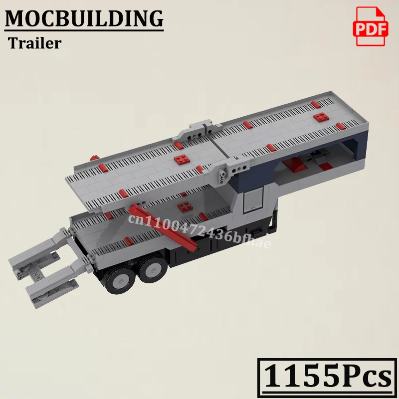 

Semi Truck Trailer Car Flatbed Vehicle Model MOCBUILDING Creative Construction Bricks Toys Gift