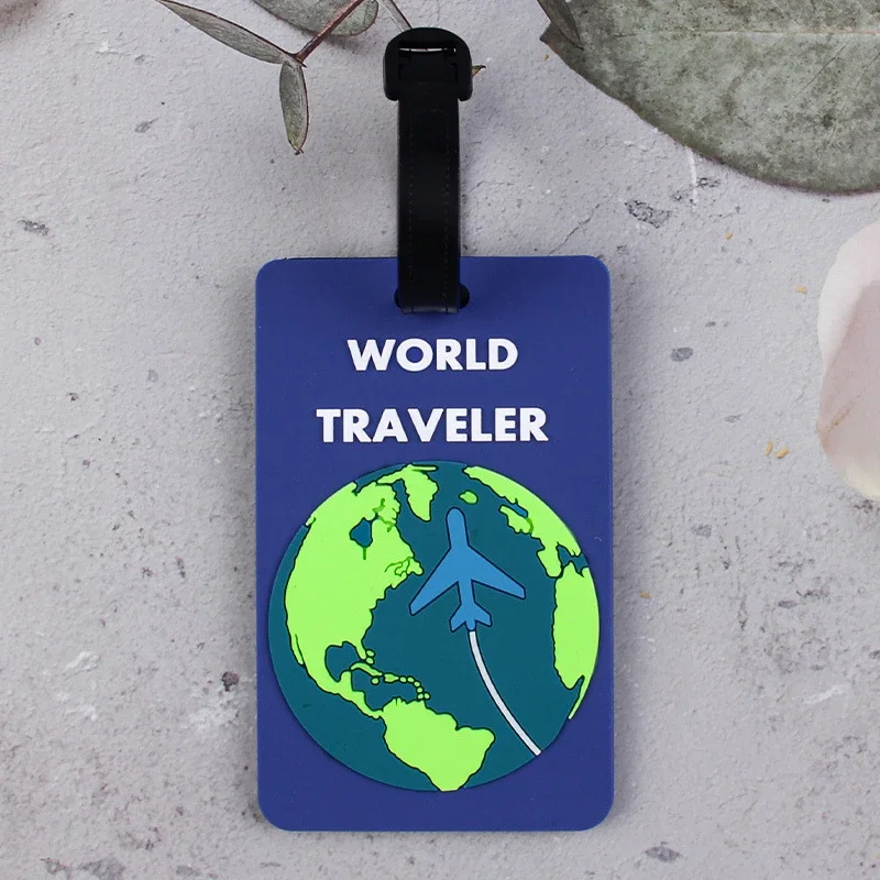 1pc PVC Weiche Gummi Gepäck Tag Kreative Koffer Mode Stil Silikon Tragbare Reise Halter Reise Zubehör Gepäck Tags – Detail 12