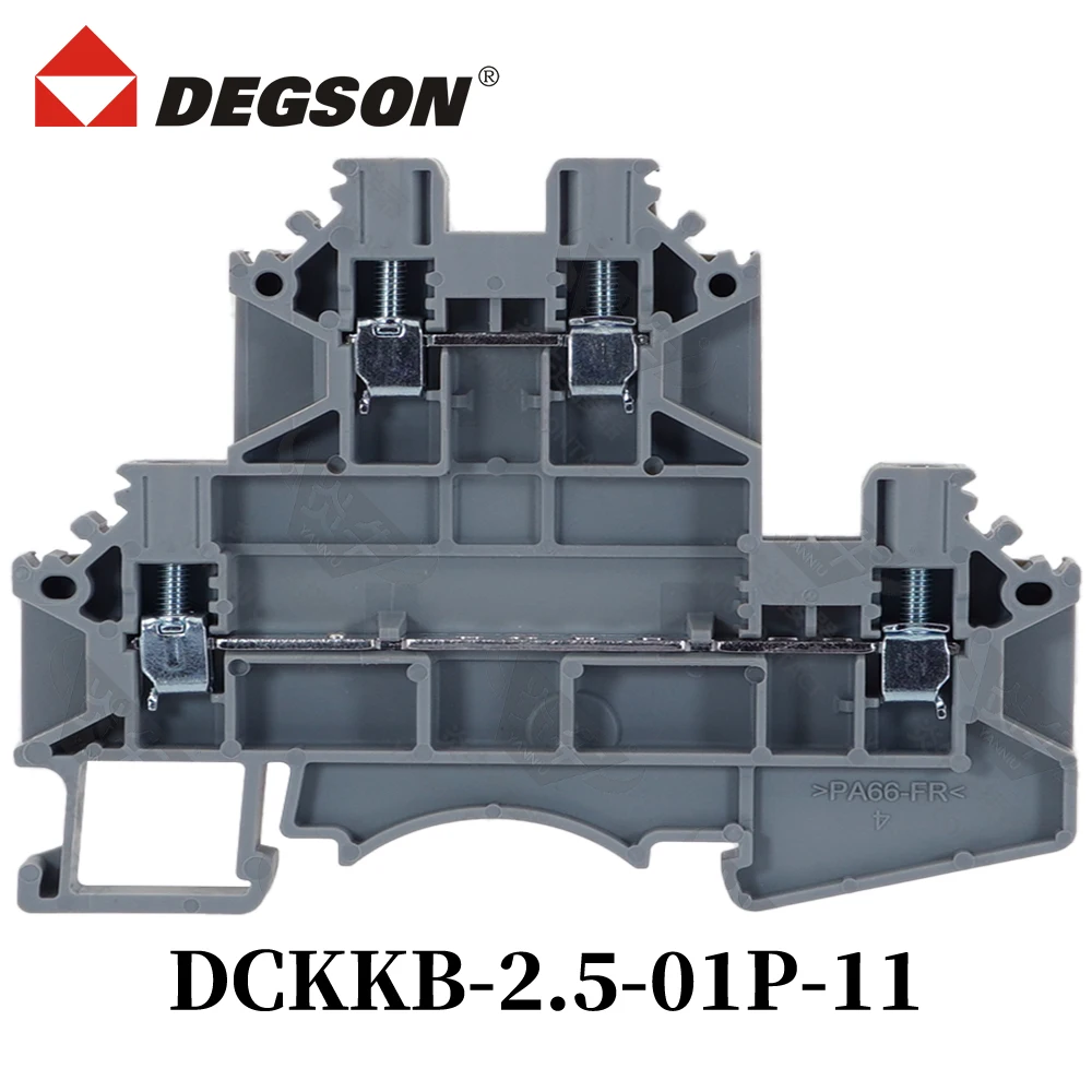 10Pcs DEGSON DCKKB2.5-01P-11-00ZH D-DCKKB-2.5 Din rail terminal blocks KFDCKKB2.5 01P Lead 7439-92-1 Phoenix  Contact 24A 500V