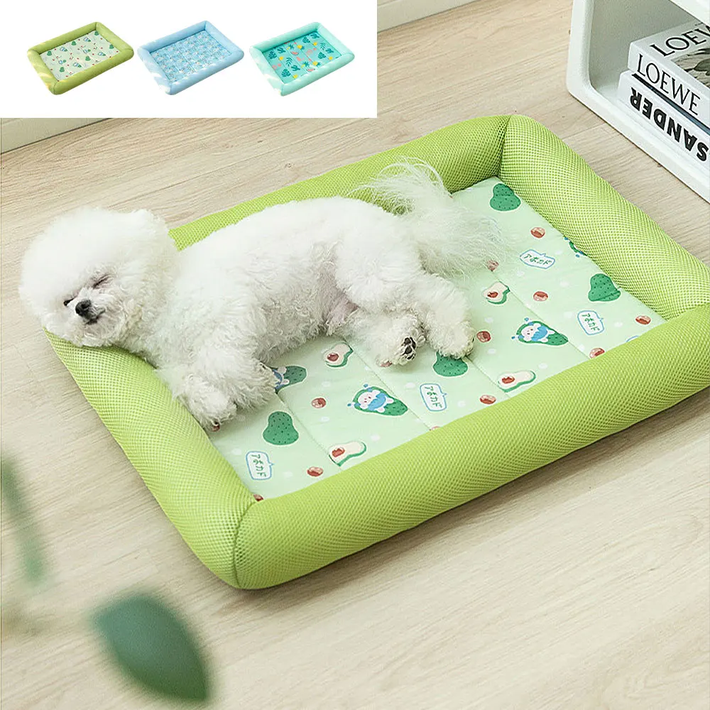 

Cooling Summer Pet Dog Mat For Dogs Cats Puppy Kitten Cool Mat Breathable Pet Blanket Ice Pad Dog Sleeping Square Mats Washable