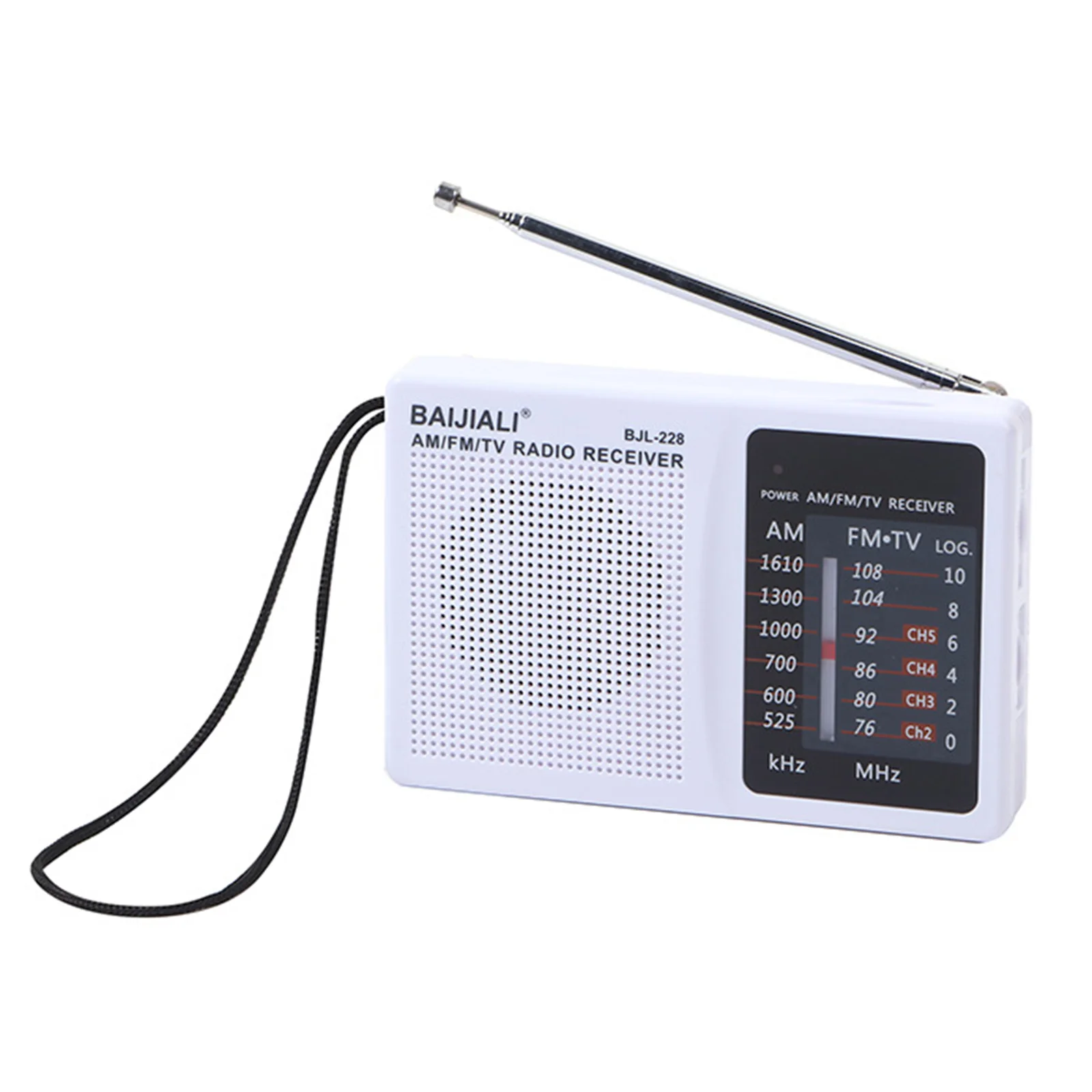 Mini AM/FM Radio Rechargeable Full-wave Band Outdoor Emergency Radio Telescopic Antenna AA Battery Powered for Morning Exercise