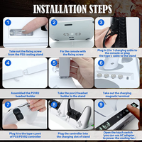 For PS VR2 PS5 Charging Station with Cooling Fan, VR Charging Display Stand with Headset and Game Storage Holder