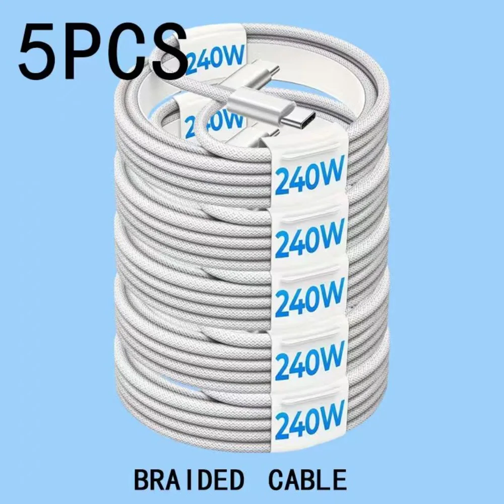 [Fast Charging Cable] 240W Original USB-C to USB C Fast Charger Cable for Apple Iphone 16 Pro Max 15Plus Type C Quick Charging for Xiaomi Samsung