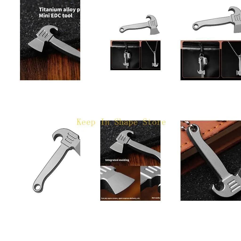 

U1JC Titaniums Alloys Crowbars Bottles Opener Keychain Pendant Camping Prys Bar Pocket Tool Portable Box Opener Multitool