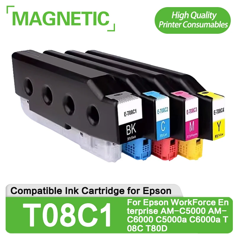 cartucho de tinta compativel para epson workforce t08c1 t08c2 t08c3 t08c4 t08c4 am c5000 am c6000 c5000 c6000 c5000a c6000a t08c t80d 01