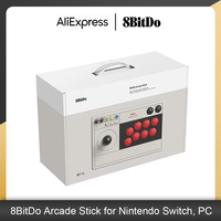 8Bitdo Arcade Stick Support Wired, Wireless Bluetooth and 2.4G with Receiver for Nintendo Switch Windows