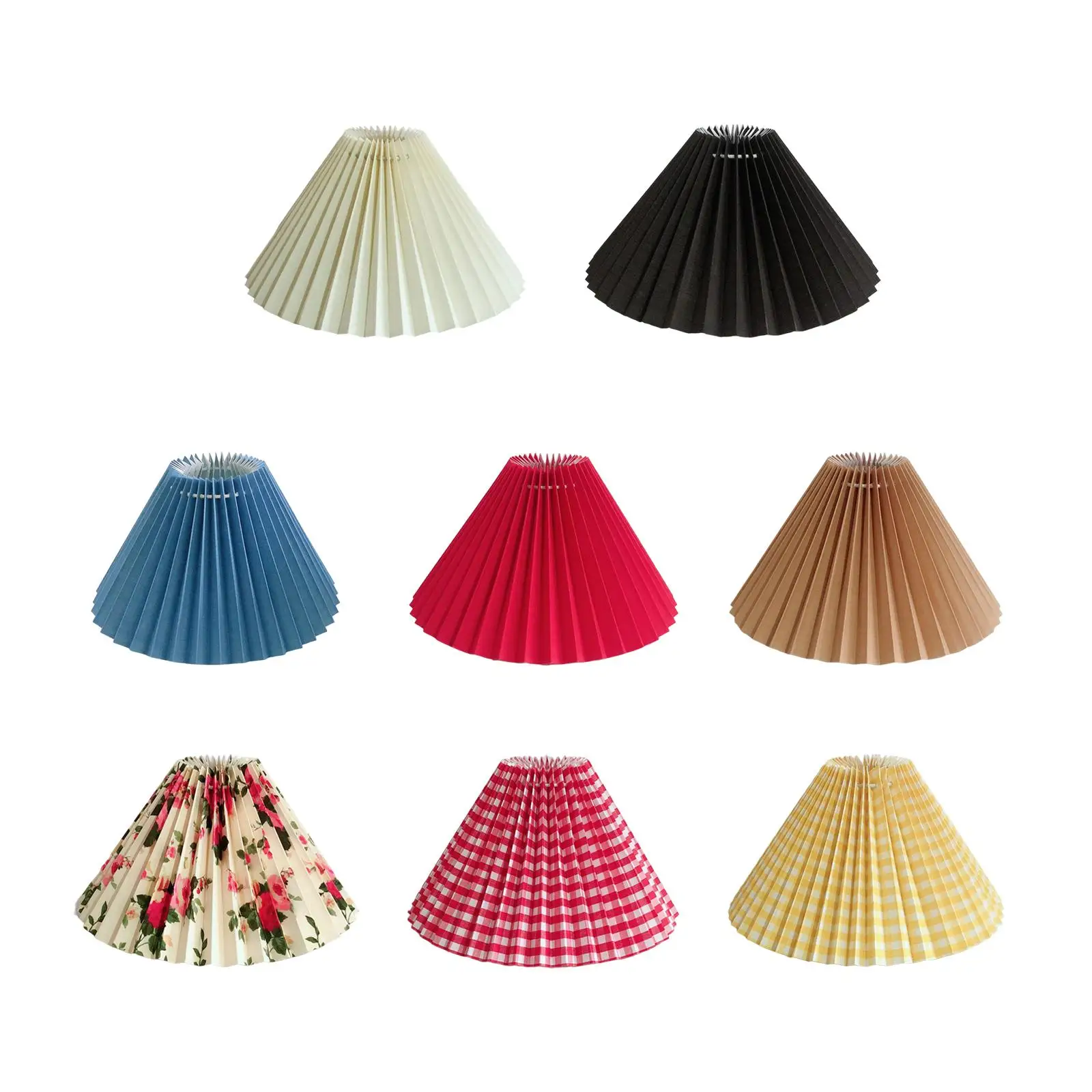 Cute pleated lampshade E27 clip-on covers for floor light bedroom spare office