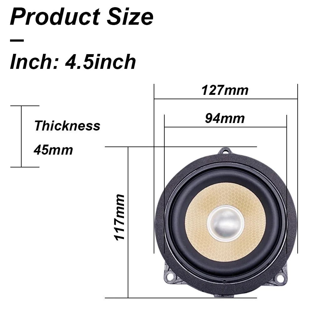 Klaxon de milieu de gamme pour voiture, caisson de basses 4.5 pouces, pour BMW G20 G30 G01 F30 F48 F20 F34 3GT X1 X2 F23, haut-parleur Audio, son, musique, Staereo