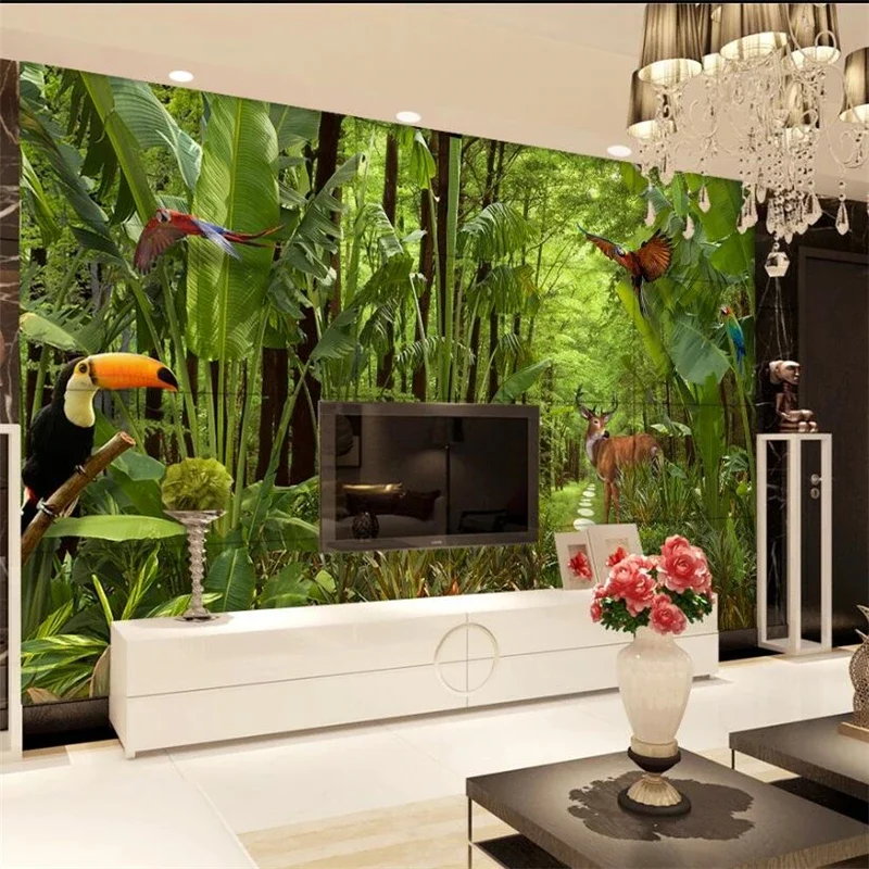 wellyu papel de parede Customized large murals fashion home decoration tropical rainforest living room wall wallpaper