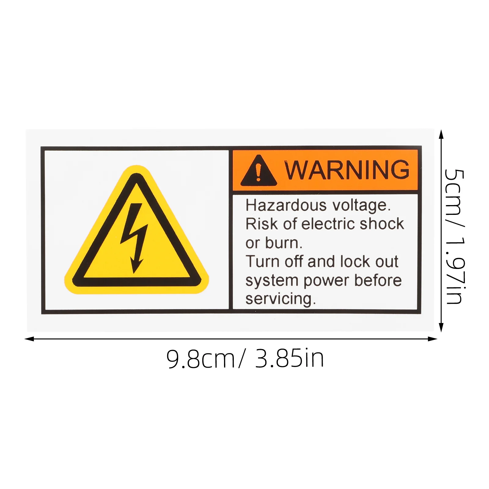 2 pcs Voltage Warning Stickers High Voltage Safety Signs For Electrical Panels Electric Shocks Warning Labels Caution Decals For