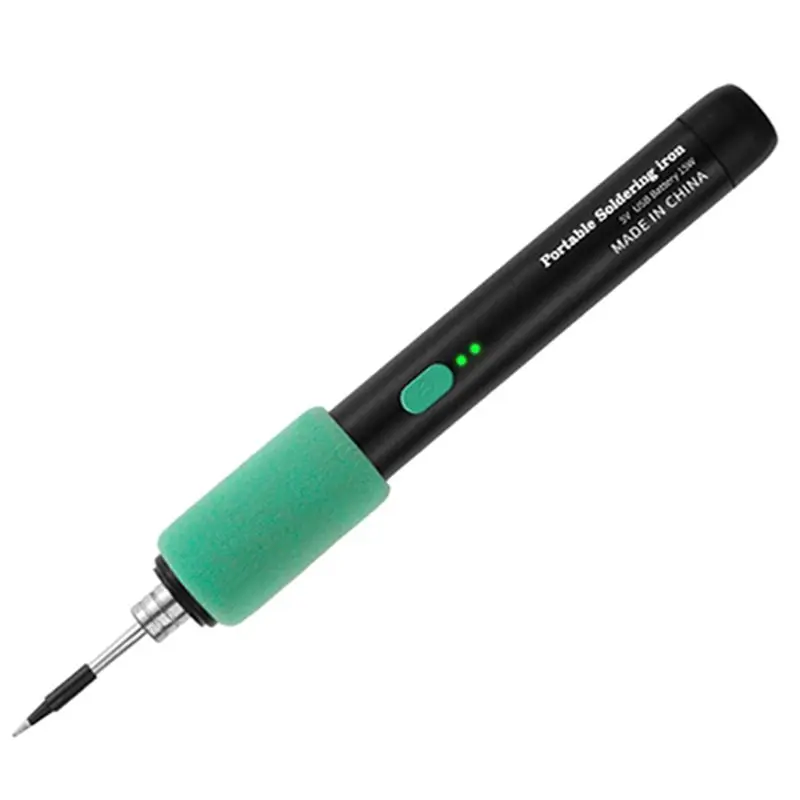 

Happy New- Soldering Iron 8W 3-Levels Adjust Temperature Built-In Battery Soldering Iron Welding Set DIY Home Repair Solder Tool