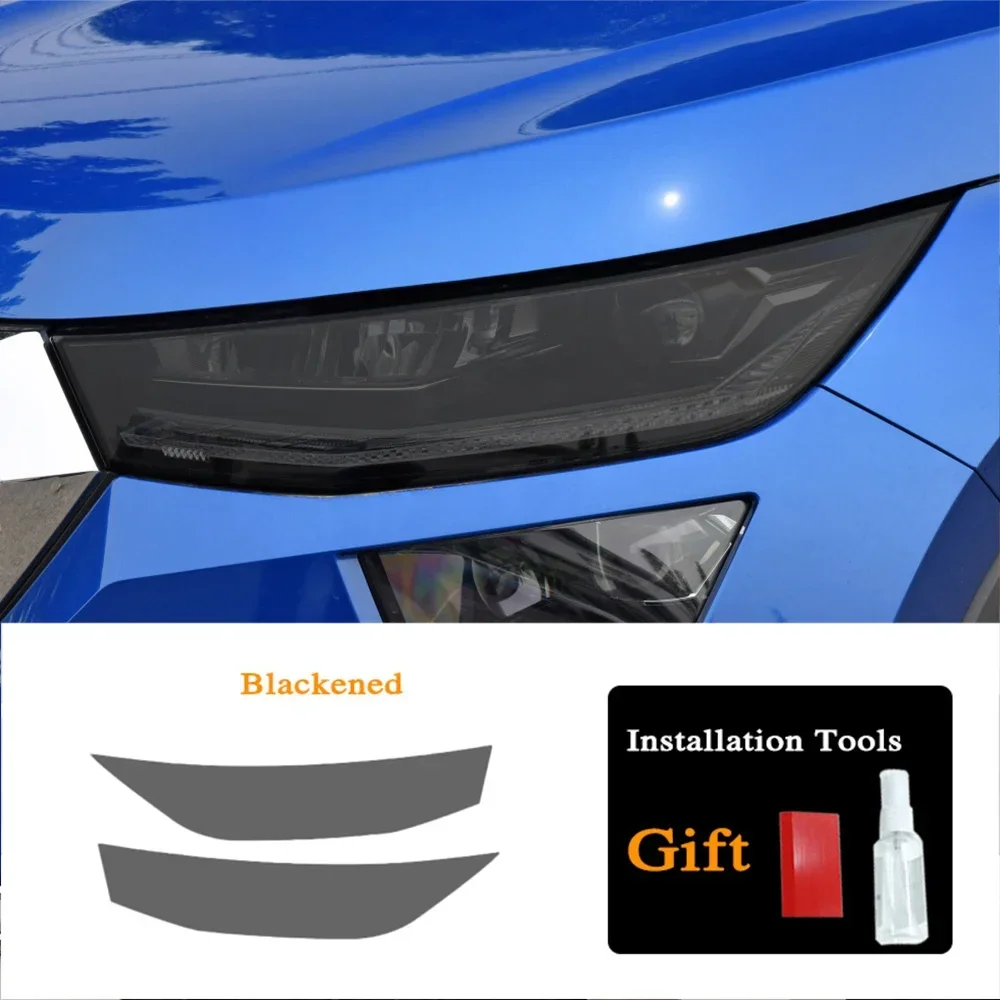 For Skoda Kodiaq 16-21 2022-Present 2023 Car Headlight Tint Black Protective Film Protection Transparent TPU Sticker Accessories