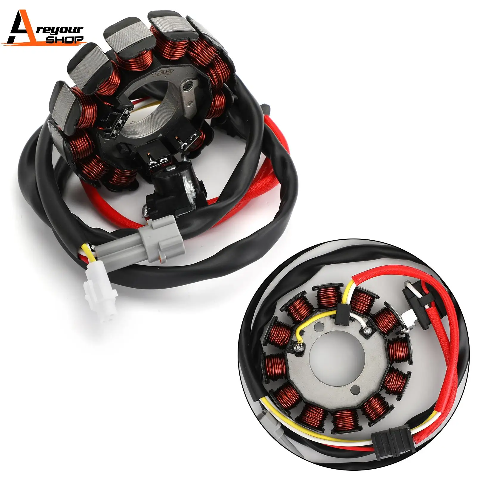 

Areyourshop for Yamaha YFZ450 YFZ 450 R/X Limited / Special Edition 04-08 Magneto Generator Engine Stator Coil 5TG-81410-00