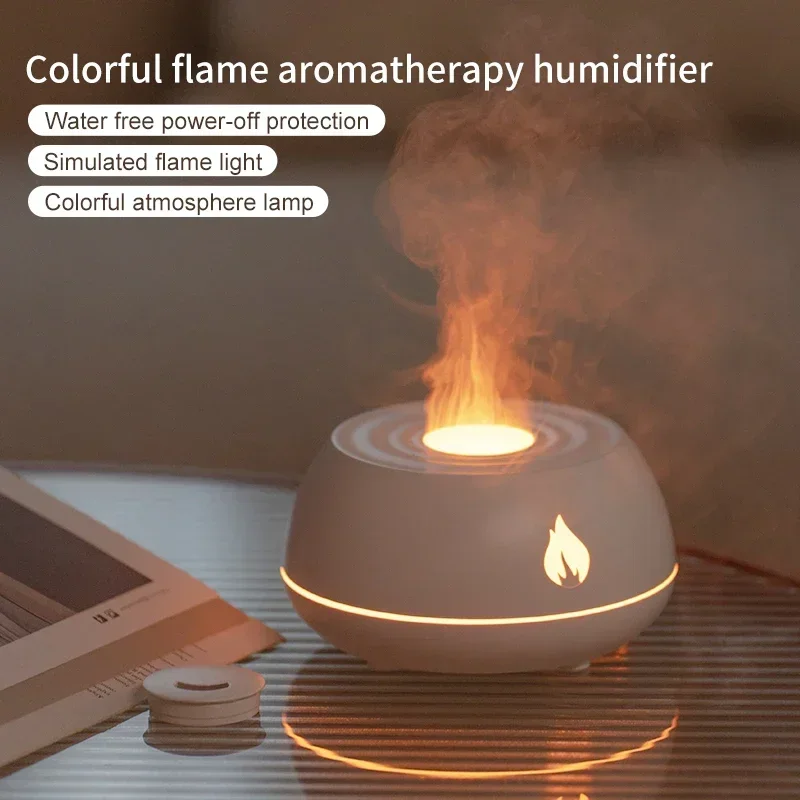 

New Aroma Diffuser Air Diffuser Ultrasonic Cool Mist Maker Fogger Led Essential Oil Flame Lamp Difusor Air Humidifier