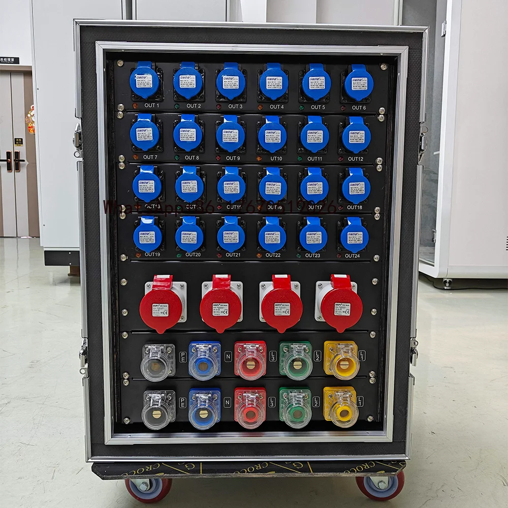 Heavy 24CH 16A Power Distro Box for Special Events and Outdoor Events Stage Lighting Power Supply System