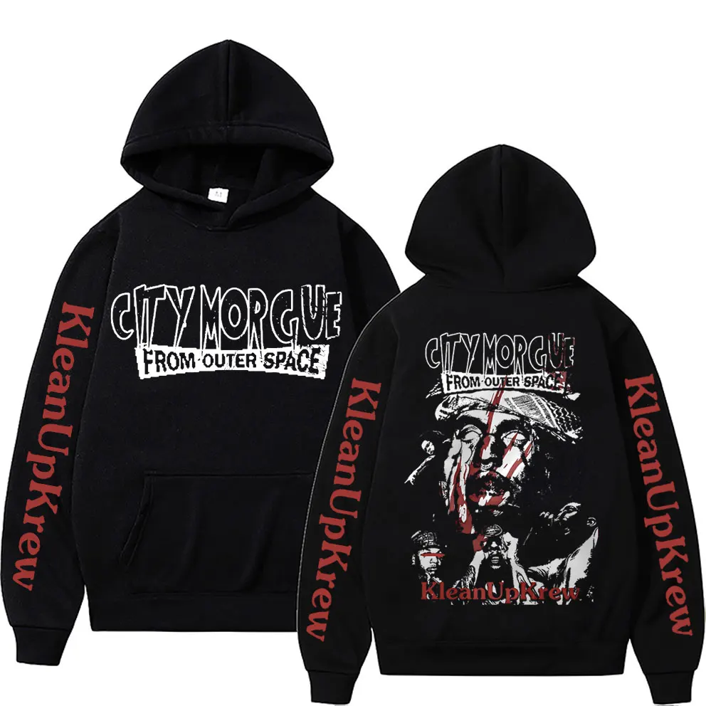 

Rapper City Morgue Double Sided Printed Hoodie Men Women Hip Hop Harajuku Sweatshirt Zillakami Sosmula Hoodies Loose Streetwear