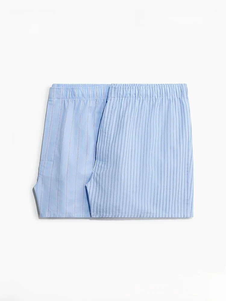 

H&M Men's Boxer Shorts 2-Pack 2026 Summer New Woven Flat Angle Briefs Comfortable mid Waist Cotton Underwear for Men