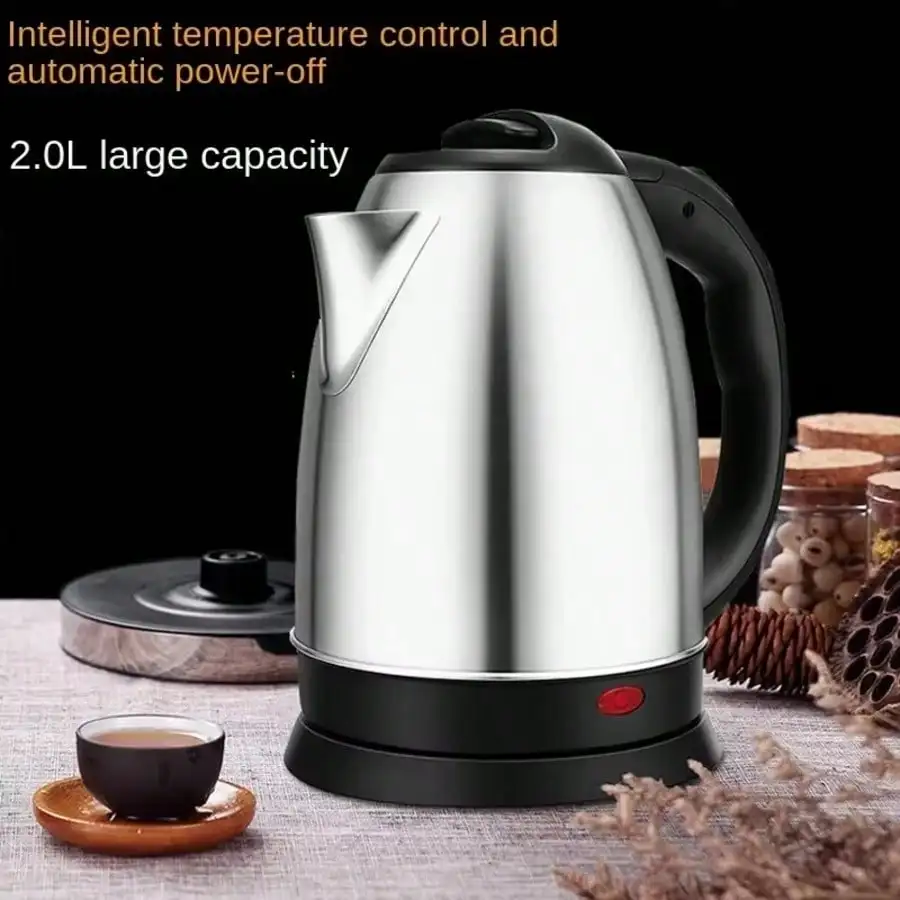 1.8L Large Capacity Electric Kettle With Fast Boiling Function For Tea, Milk And Hot Water. Wide Spout For Easy Cleaning And Smooth Pouring, Rotatable Base, Auto Shut-Off & Boil-Dry Protection. Practical Daily Appliance Fit For Home, Apartment Use.