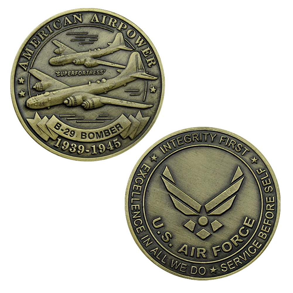 B - 29 Bomber Challenge Coin Superfortress moneta commemorativa collezione militare regalo Festival