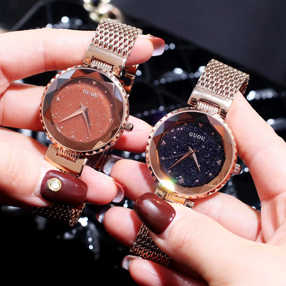 

New Women'S Watch With Magnetic Mesh Strap, Student Quartz Watch, Stylish And Luxurious Women'S Watch, Trendy Women'S Timepiece.