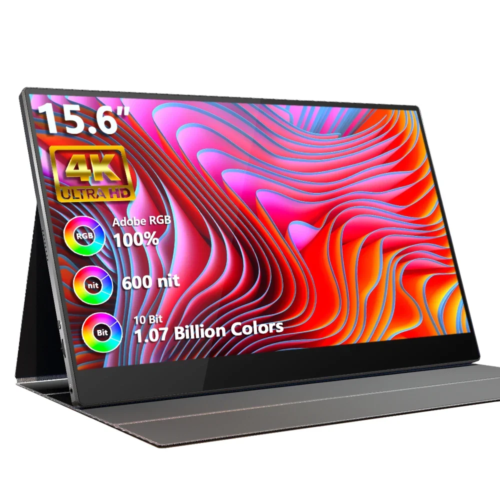

15.6 inch 4K built-in battery 10000MAH 600 brightness 100% color gamut touch screen portable gaming monitor for laptop for ps5