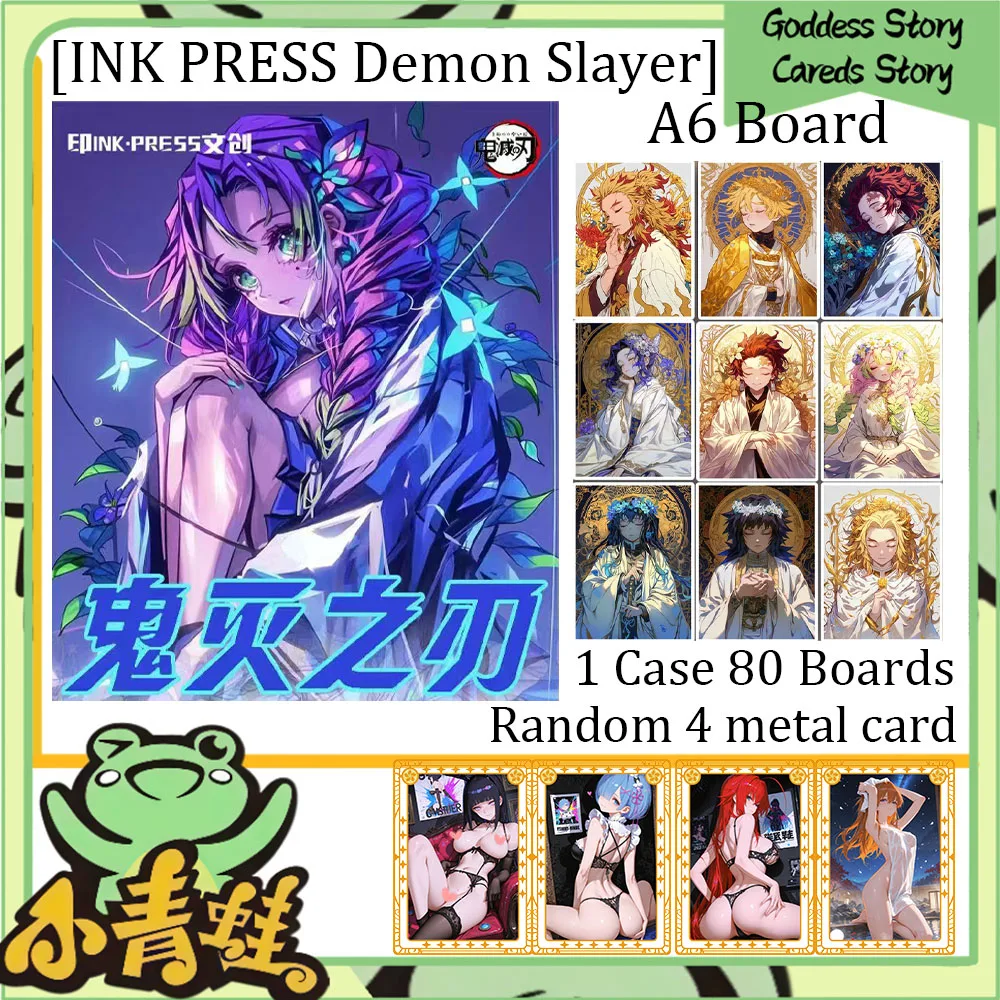 

New INK PRESS Demon Slayer A6 Boards Tanjirou Kamado Nezuko Character Collection Cards Anime Fans Gifts And Hobbies