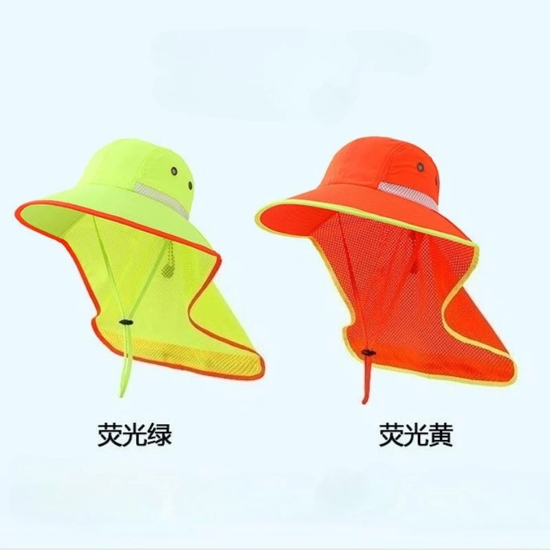 

Summer Outdoor UV Protection Sun Hat, Shawl, Neck Protector, Large Brim for Men