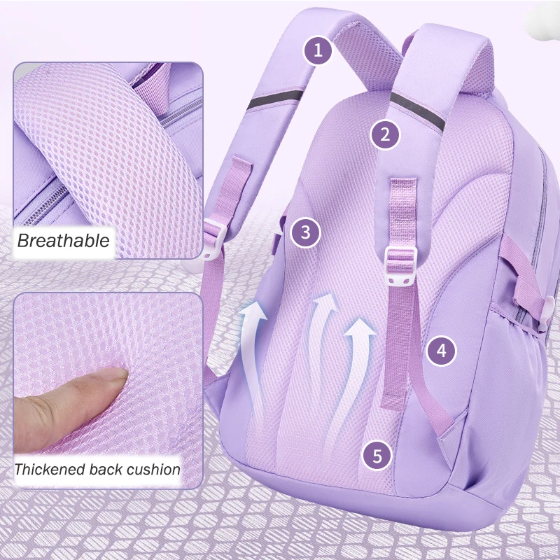 Middle Student School Bags for Girls Primary School Orthopedic Backpack Kids New