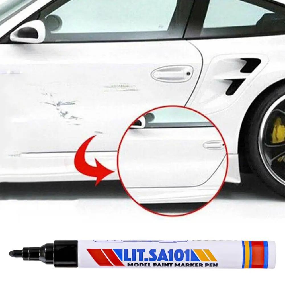 

1pc White Waterproof Cars Wheel Tire Oily Mark Pen Marker Permanent Graffiti Tyre Rubber Cd Metal Paint Touch Paint Pen Up V2P7