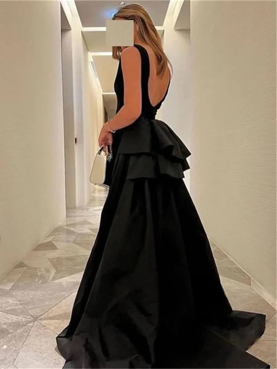 Oisslec Prom Dresses Simple Halter Mermaid Ruched Satin Formal Occasion Gown vestido de fiesta elegante para mujer 2023 elbise