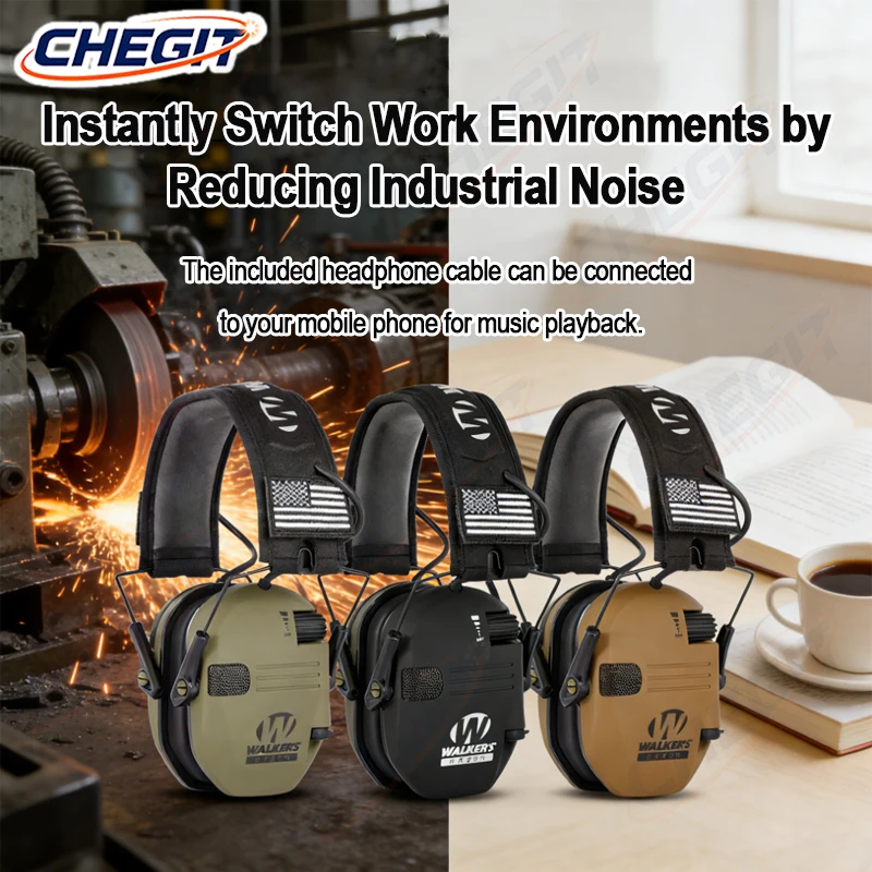 

2026 NEW Anti Noise Headphones Ear Plugs Earmor Muff Security Protection Gear Reduction Foldable Playback Tactical Accessories