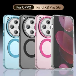 OPPO 찾기 X8 Pro X 8 자기 Magsafe 무선 충전 백 케이스 찾기 X8pro FindX8 캔디 PC + TPU 충격 방지 범퍼
