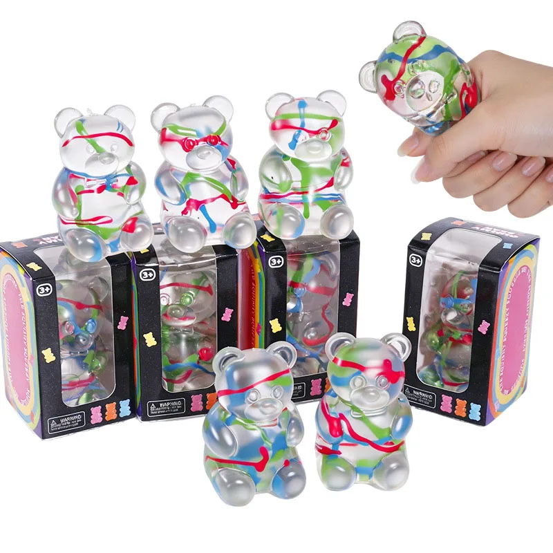 New Squishy Maltose Little Bear Hand-Painted Squeeze Toy Cute Stress Relief Ball Slow-Resilience Emotional Release Squishies Toy