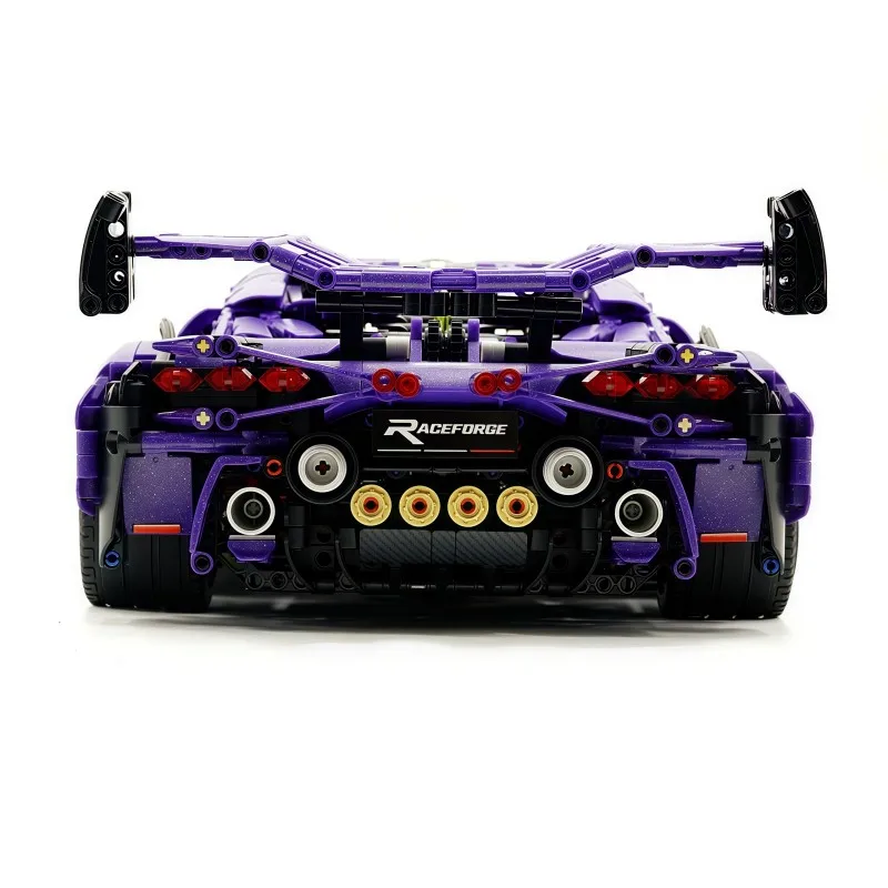 GULY 10635 High-Tech Power Champions LaNbo Racing Car Hypercar Building Block Brick Puzzle Assembly Toys Christmas Gift For Kids