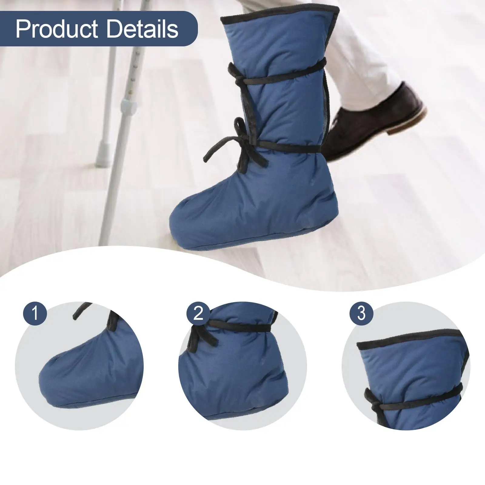 

Comfortable Warm Foot Cast Sock Protective Toe Cover Thick Polyester Foot Warmer for Winter Use