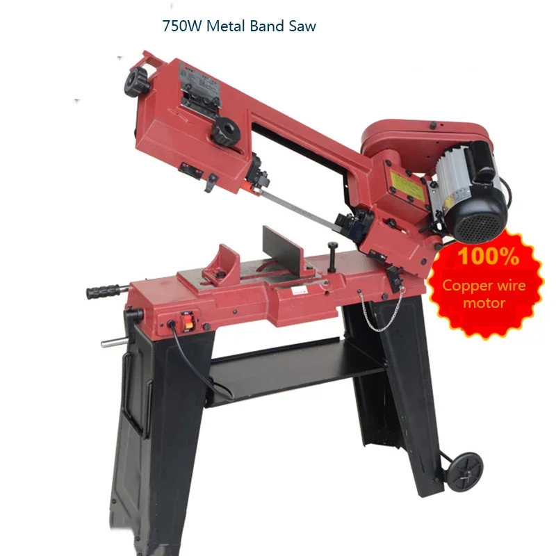 GFW5012 Multifunctional Vertical Metal/Wooden Blade Saw 750W Woodworking Electric Cutting Machine Tool Band Saw Machine