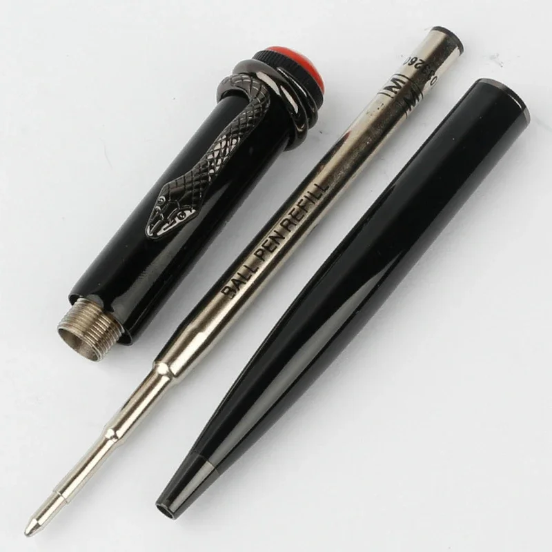 عالية الجودة MB الطبعة المعدنية سلسلة 1912 قلم حبر جاف البطانة ثعبان كليب Caneta الرول الكرة لكتابة مكتب الأعمال للهدايا