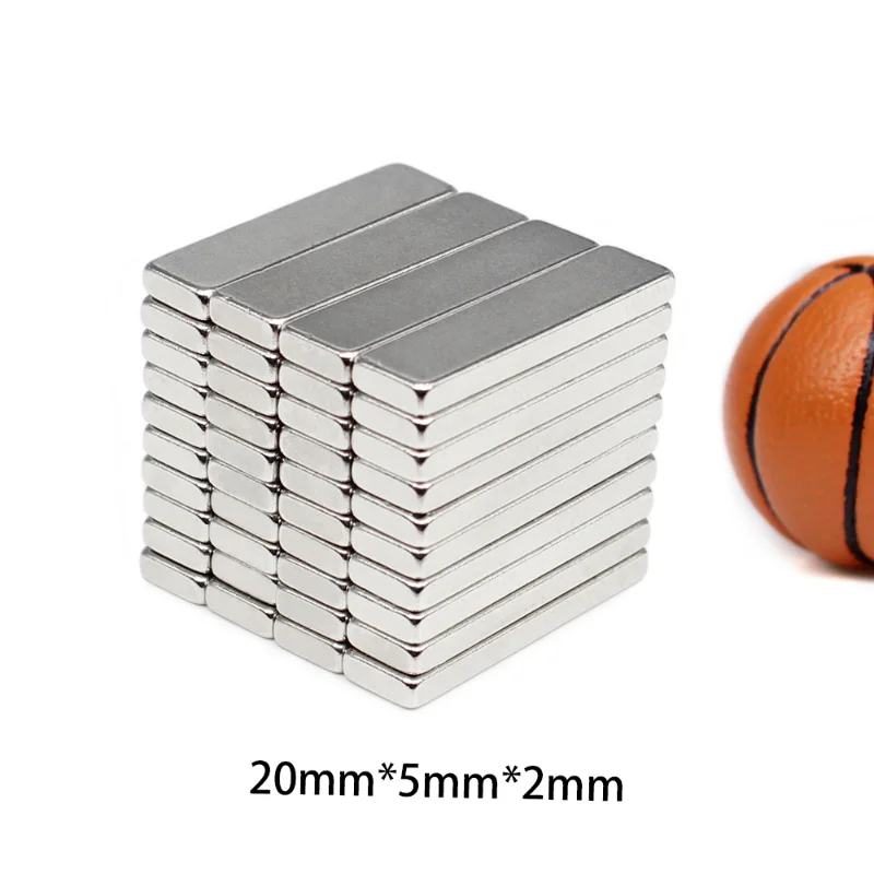 10/20/50/100/150/200PCS 20x5x2 Strong Block Magnets N35 Permanent Neodymium Magnet 20*5*2 Rectangular Rare Earth Magnet 20x5x2mm