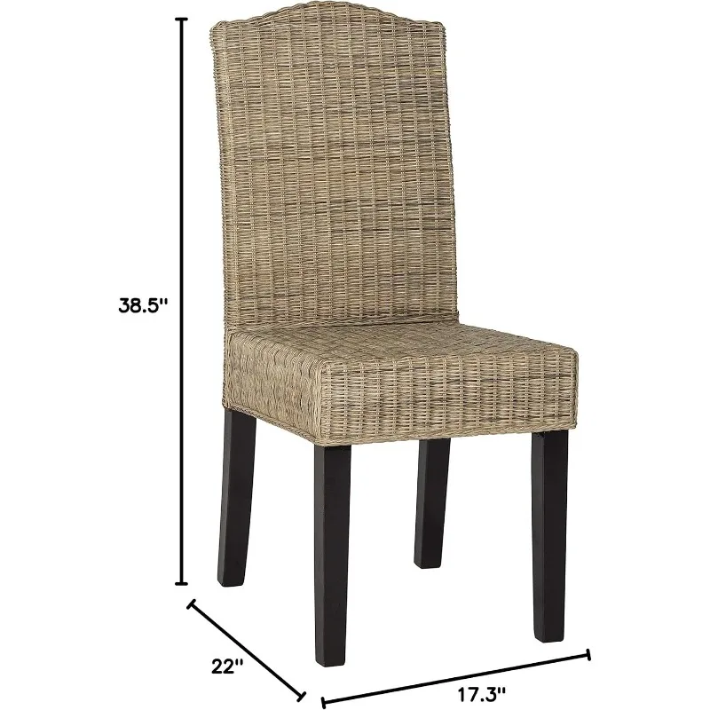 Sammlung Odette Grey Wicker Esszimmers tuhl