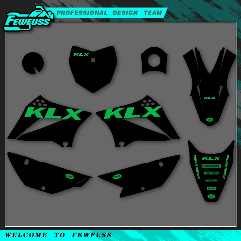

Fewfuss для KAWASAKI KLX 110 KLX110 2010-2015 2016 2017 2018 2019 2020 полная графика наклейки фон