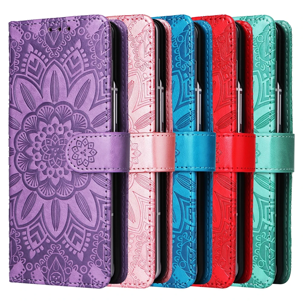 

Premium Leather Case For Samsung Galaxy Z Fold 6 5 4 3 | Luxury Matte Armor Cover with Shockproof&Ultra Slim Business Sun FLower