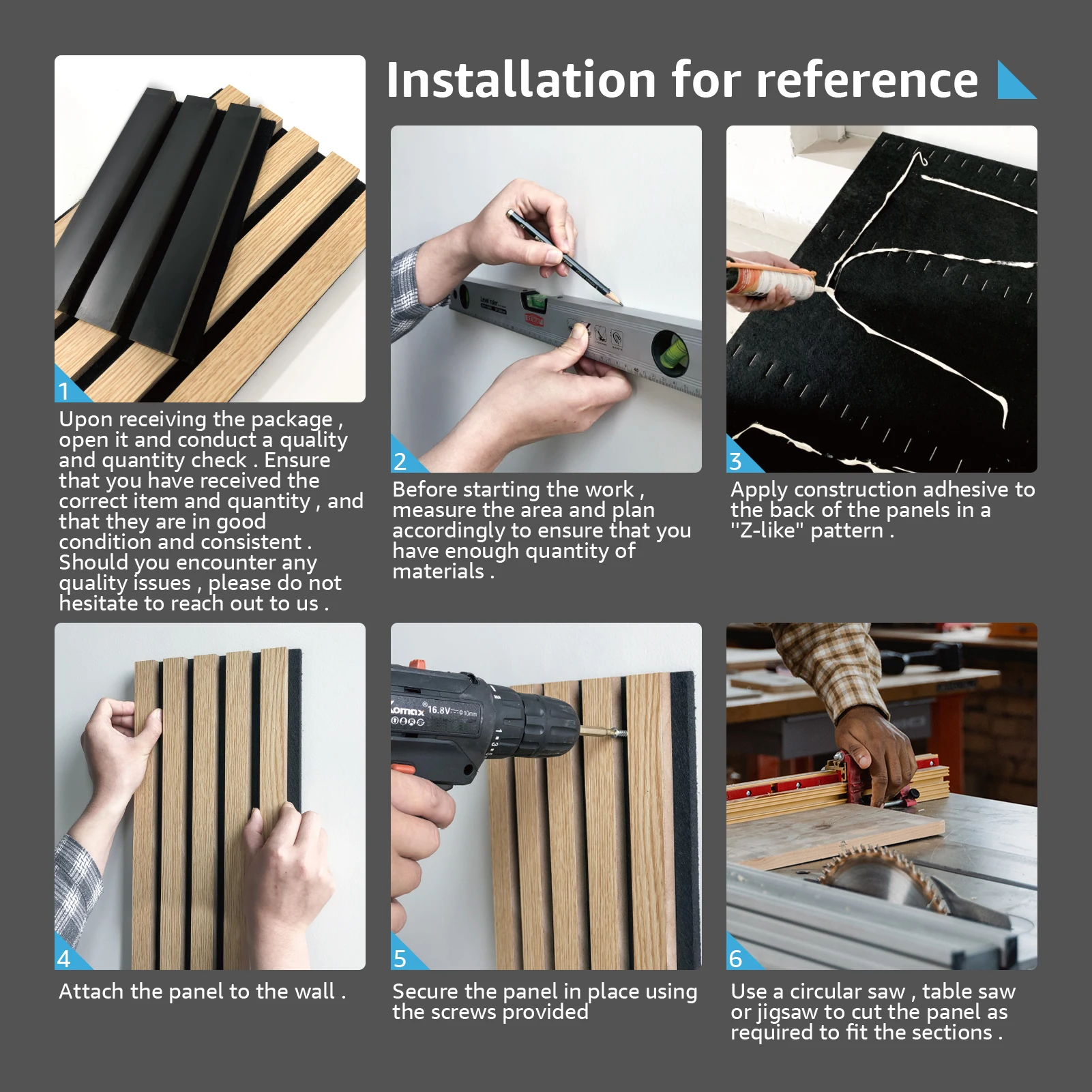 Art3d Akustikplatten mit 4 Holzlatten für Wand und Decke – 3D-gecannelte schallabsorbierende Platte mit Holzoberfläche