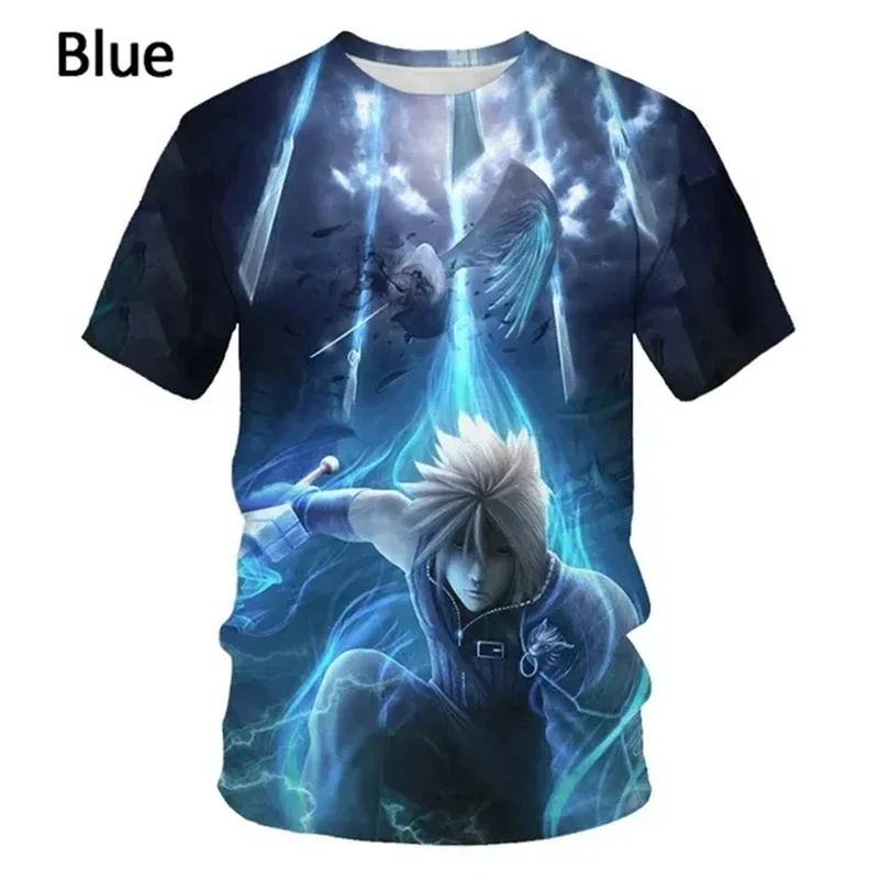 2024 Final Fantasy 3D Printed T-shirt Animated Game Sexy Girl Graphics O Collar Unisex Y2k Top Pop Harajuku Menswear - Image 5