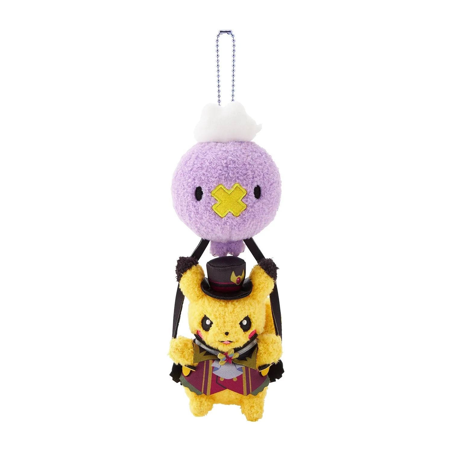 

Хэллоуин, ограниченная серия 2025 года, брелок Pokemon Drifloon & Pikachu, плюшевая игрушка-кукла
