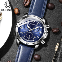 OCHSTIN Men's Quartz Watches Leather Wristwatch Casual Waterproof Luminous Hand Clock Male Fashion Luxury Watch gifts Relogios