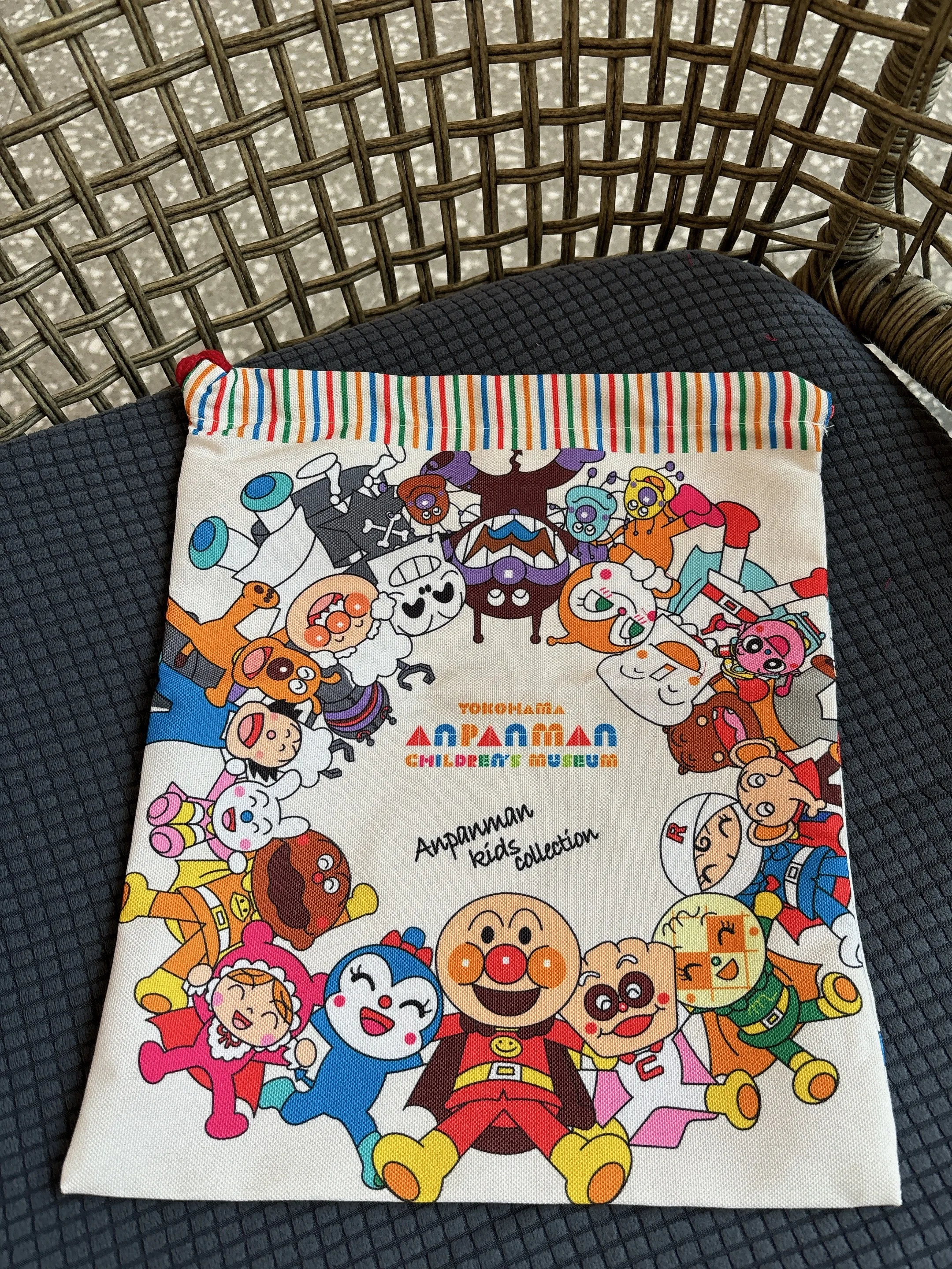 Anpanman Puzzle Drawstring Storage Bag Shopping Travel Clothes Mummy Diaper Bag Sundry Packaging Bags Baby Toys Organizer