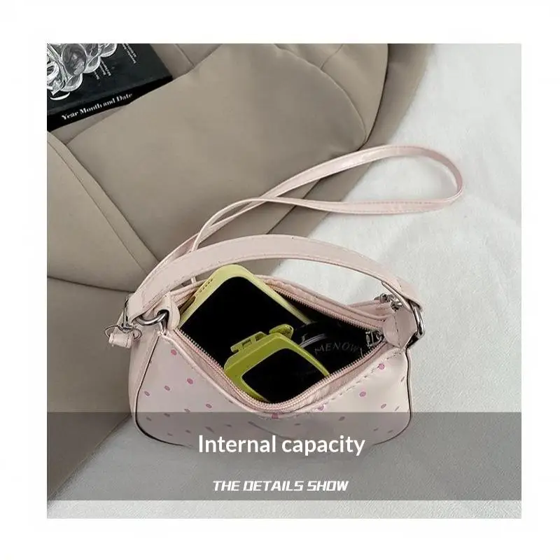 Mini Schmetterlingsknoten Lippenstifttasche Frühling Neuer Koreanischer Stil Gepunktete Perlen-Handtasche Crossbody Luxus PU-Leder Freizeit Reise – Detail 8