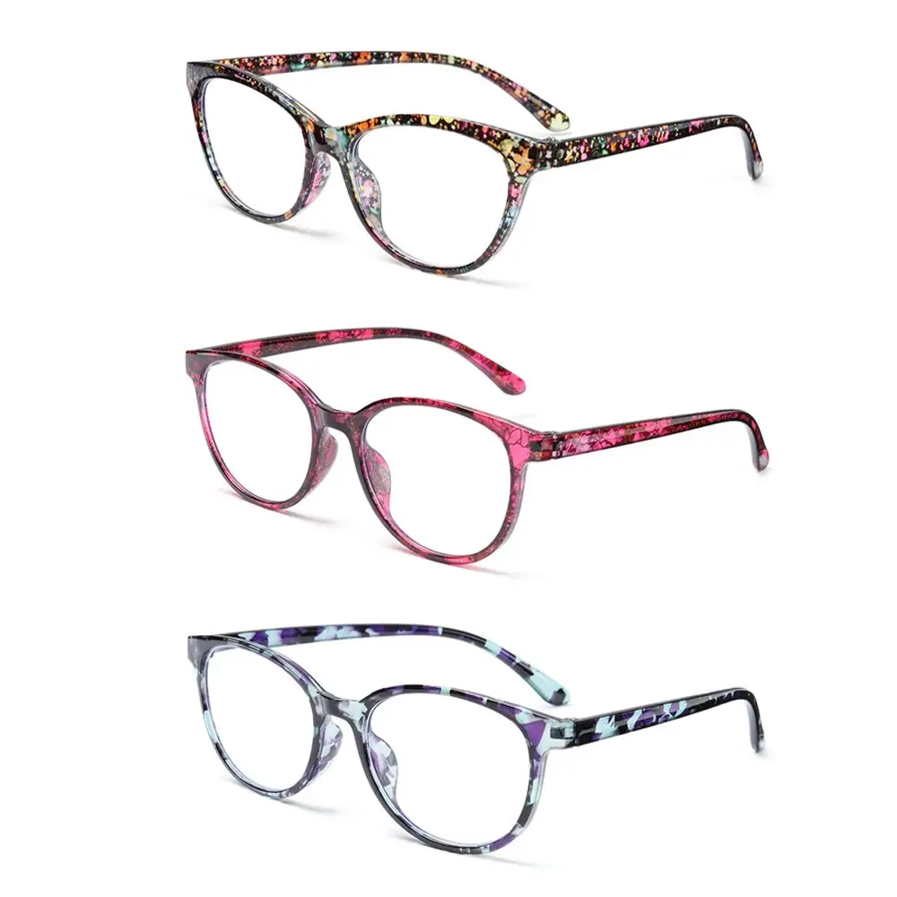 

Women Flowers Vintage Elegant Ultra Light Frame Reading Glasses Anti-Blue Light Eyeglasses Eye Protection