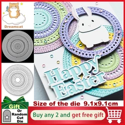 Nordic Circle New Arrival 2024 Pattern Rings Metal Cutting Dies Decoration DIY Scrapbooking Paper Craft Punch Stencils Embossing